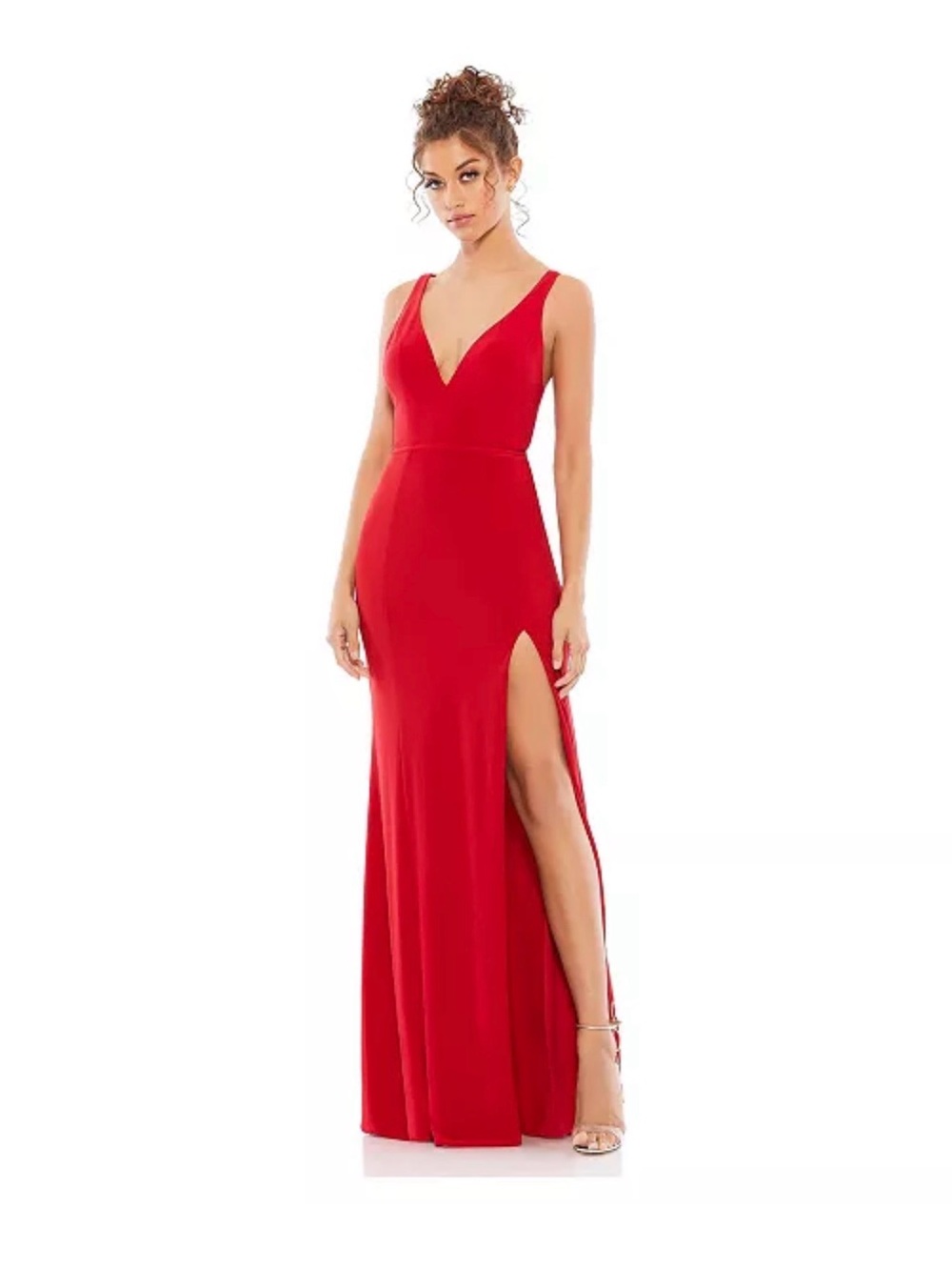 Mac Duggal Red Maxi Dress Size 12 NWT